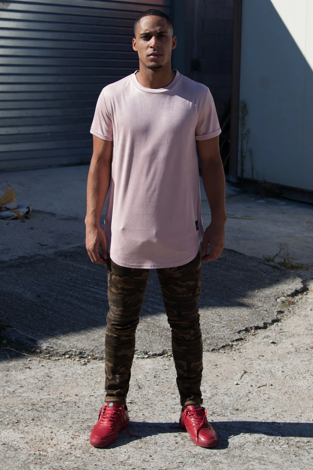 T-shirt suédine oversize rose 1925V - Image 2