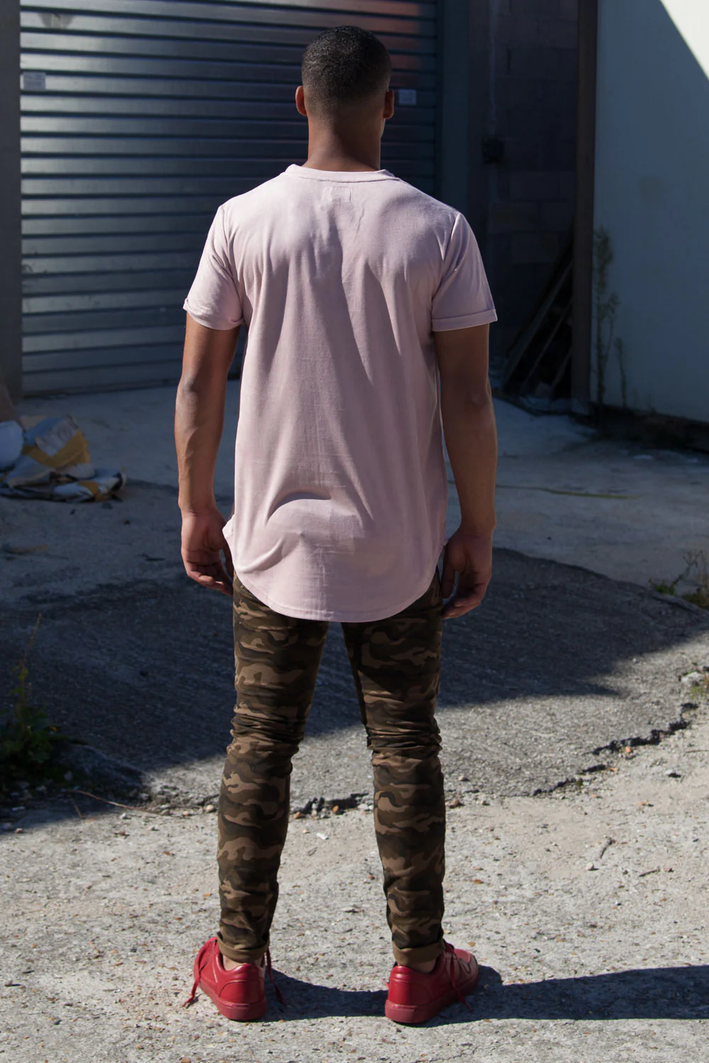 T-shirt suédine oversize rose 1925V - Image 3