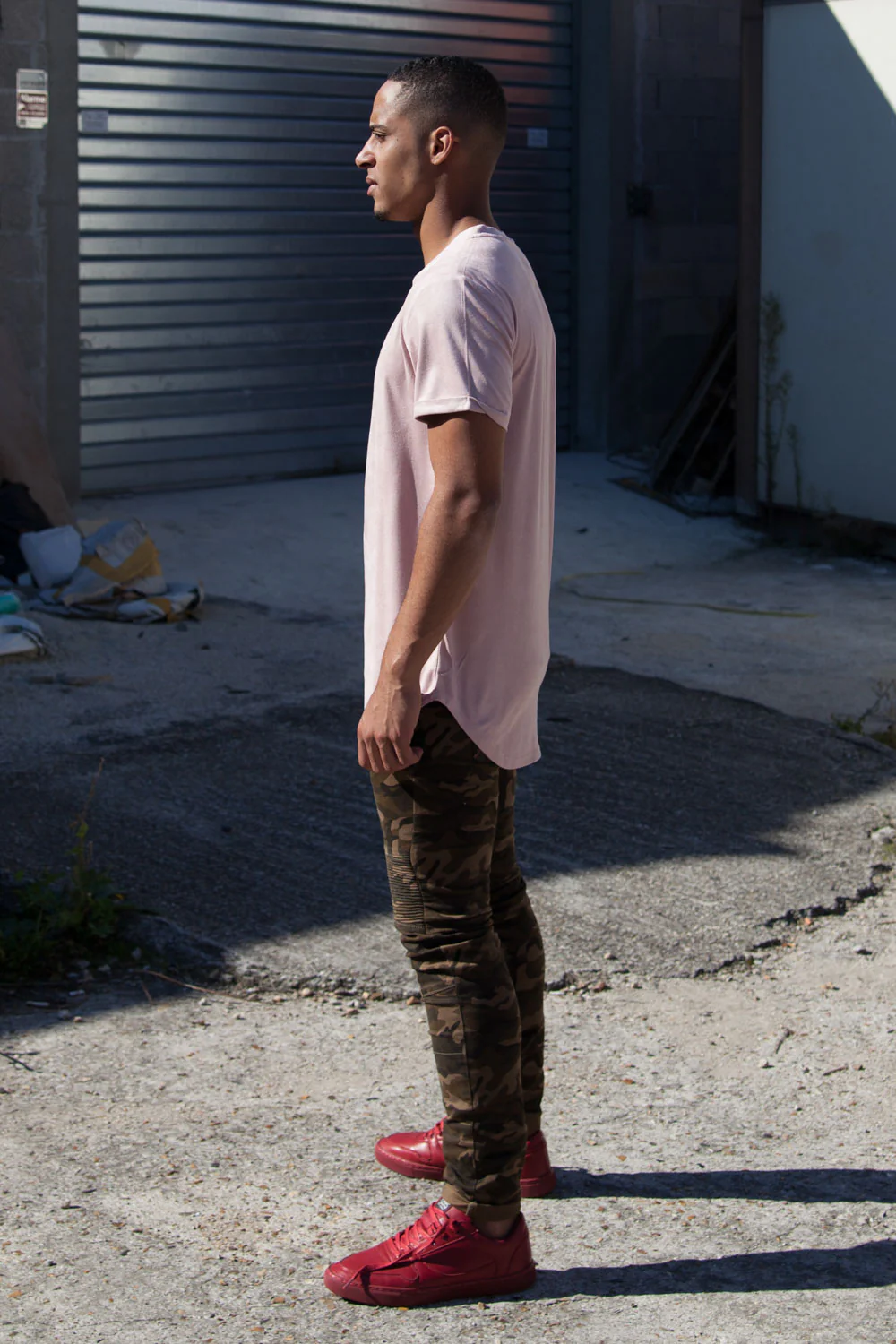 T-shirt suédine oversize rose 1925V - Image 4