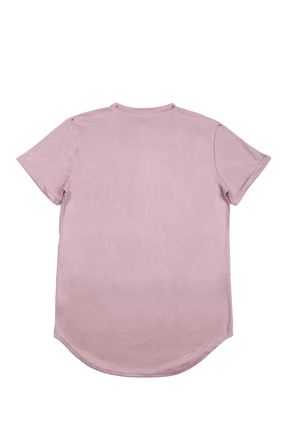 T-shirt suédine oversize rose 1925V - Image 5
