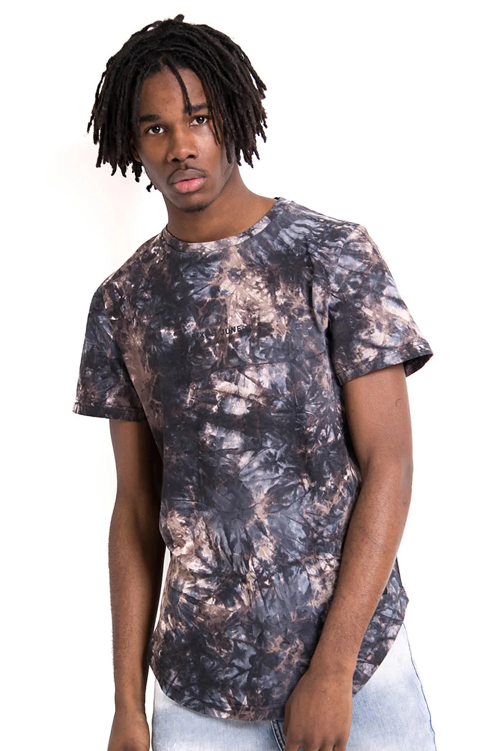 T-shirt tie dye all over bleu gris - Image 2