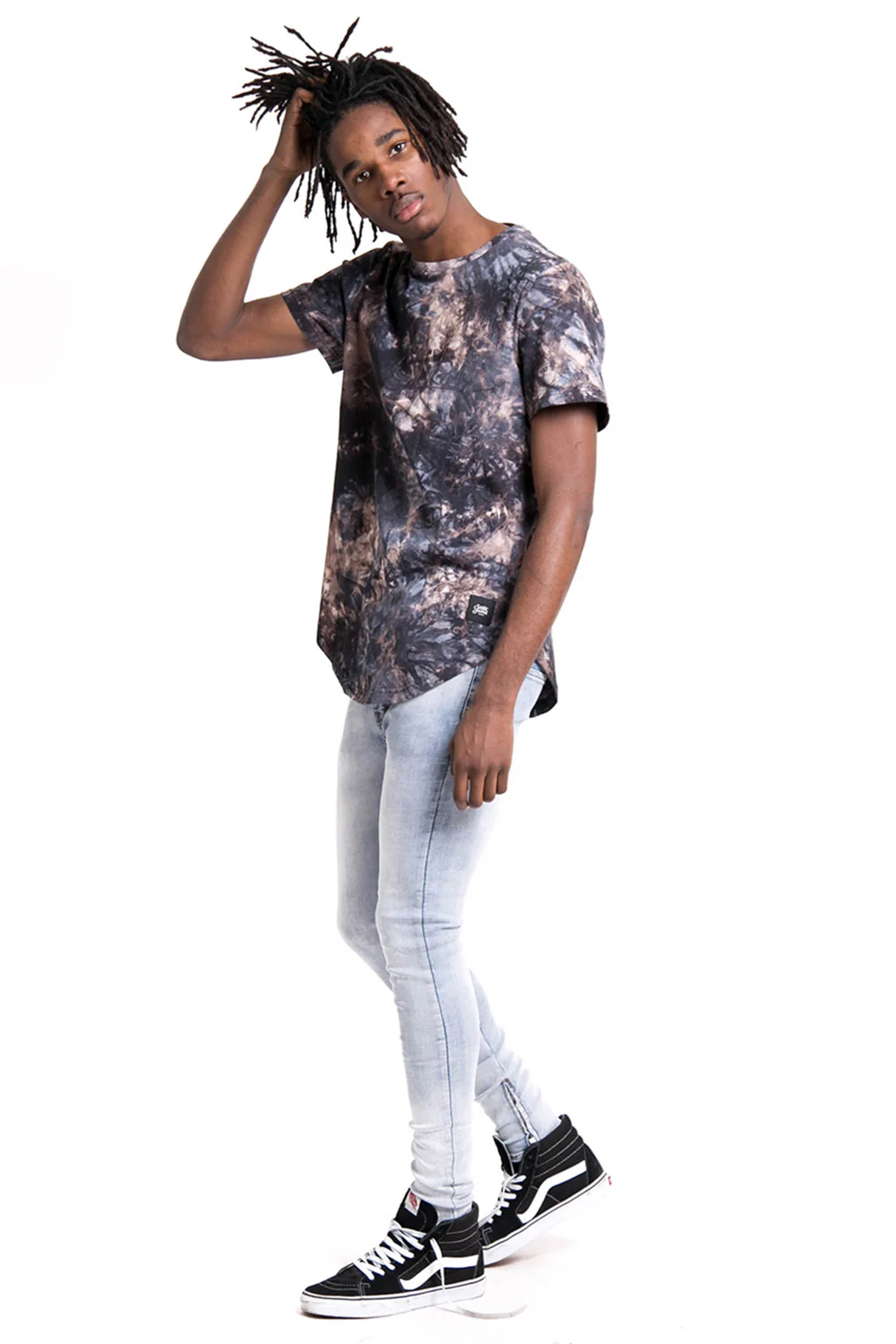T-shirt tie dye all over bleu gris - Image 4