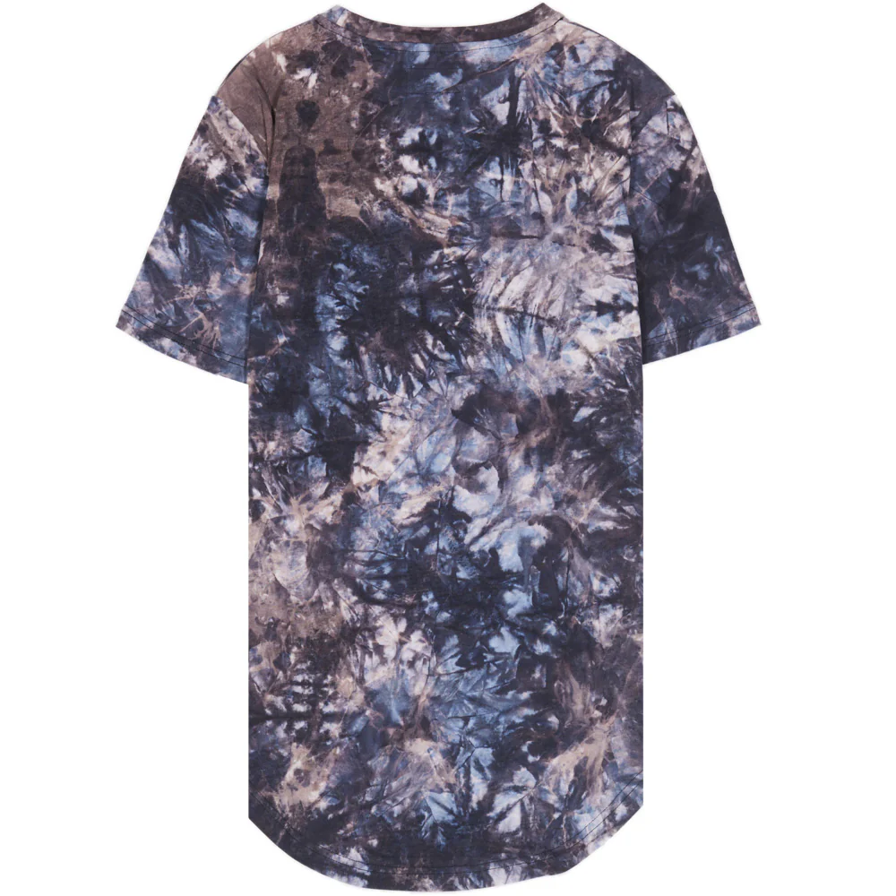 T-shirt tie dye all over bleu gris - Image 5