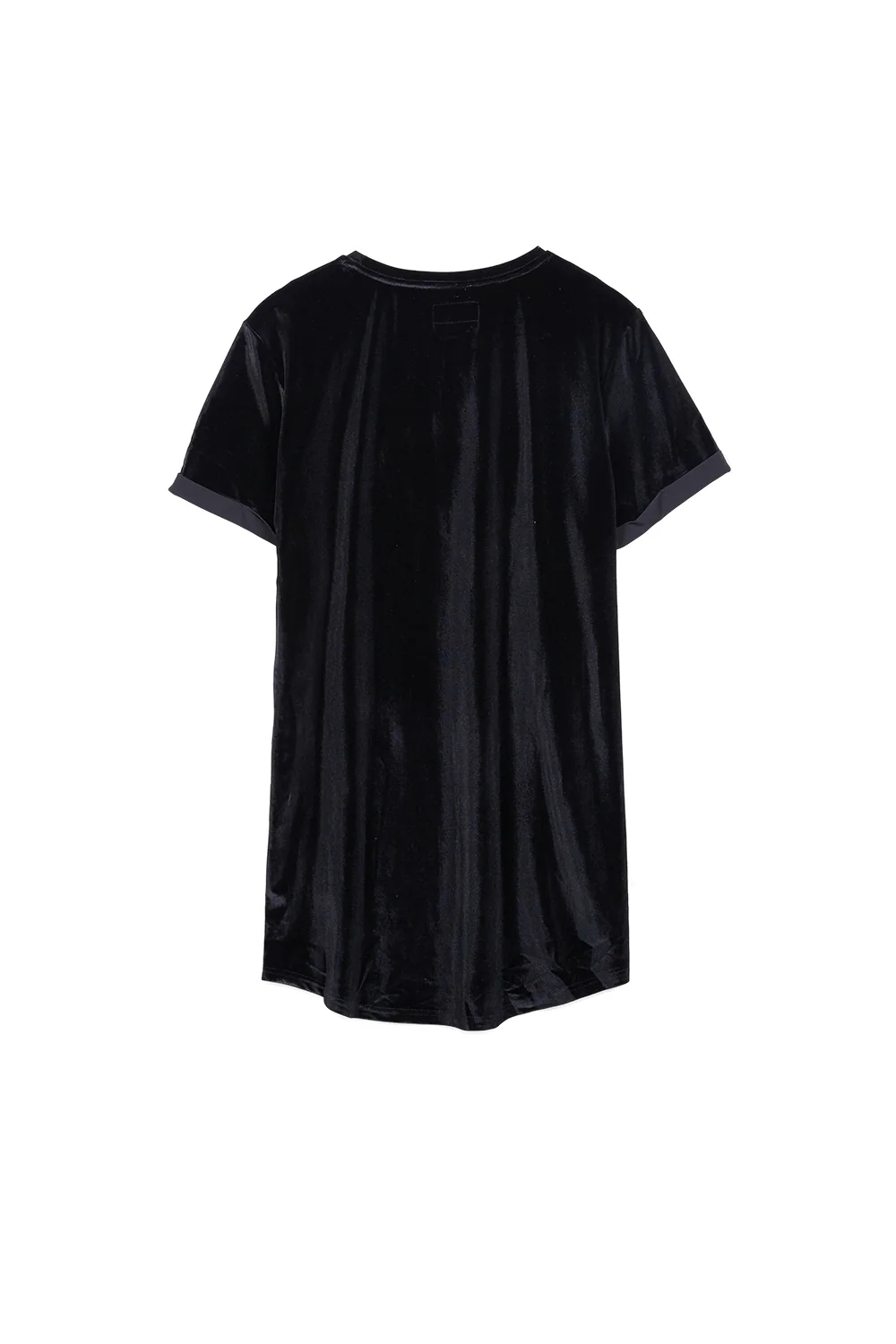 T-shirt tissu velours long noir - Image 5