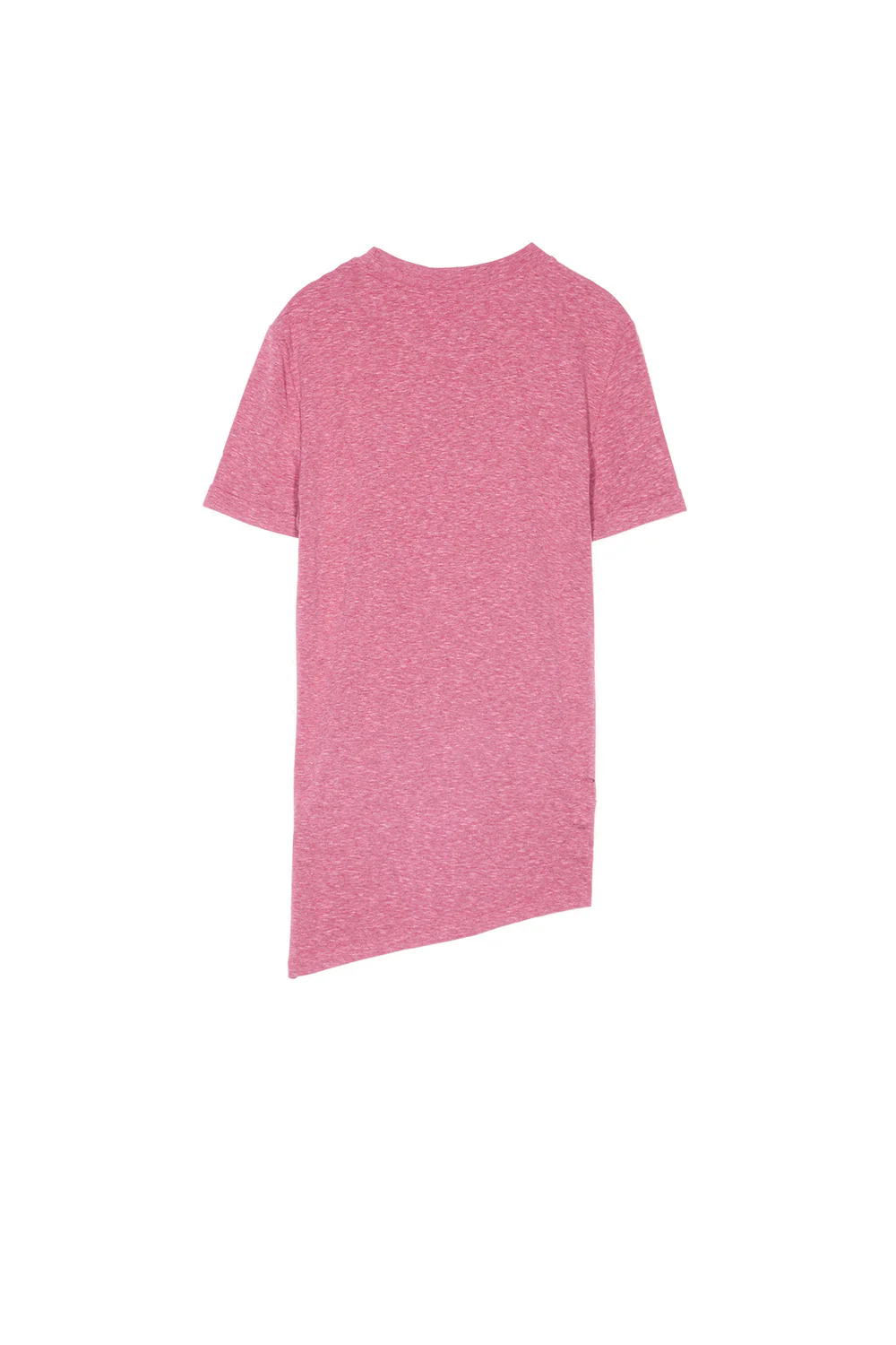 T-shirt trous asymétrique bordeaux - Image 7
