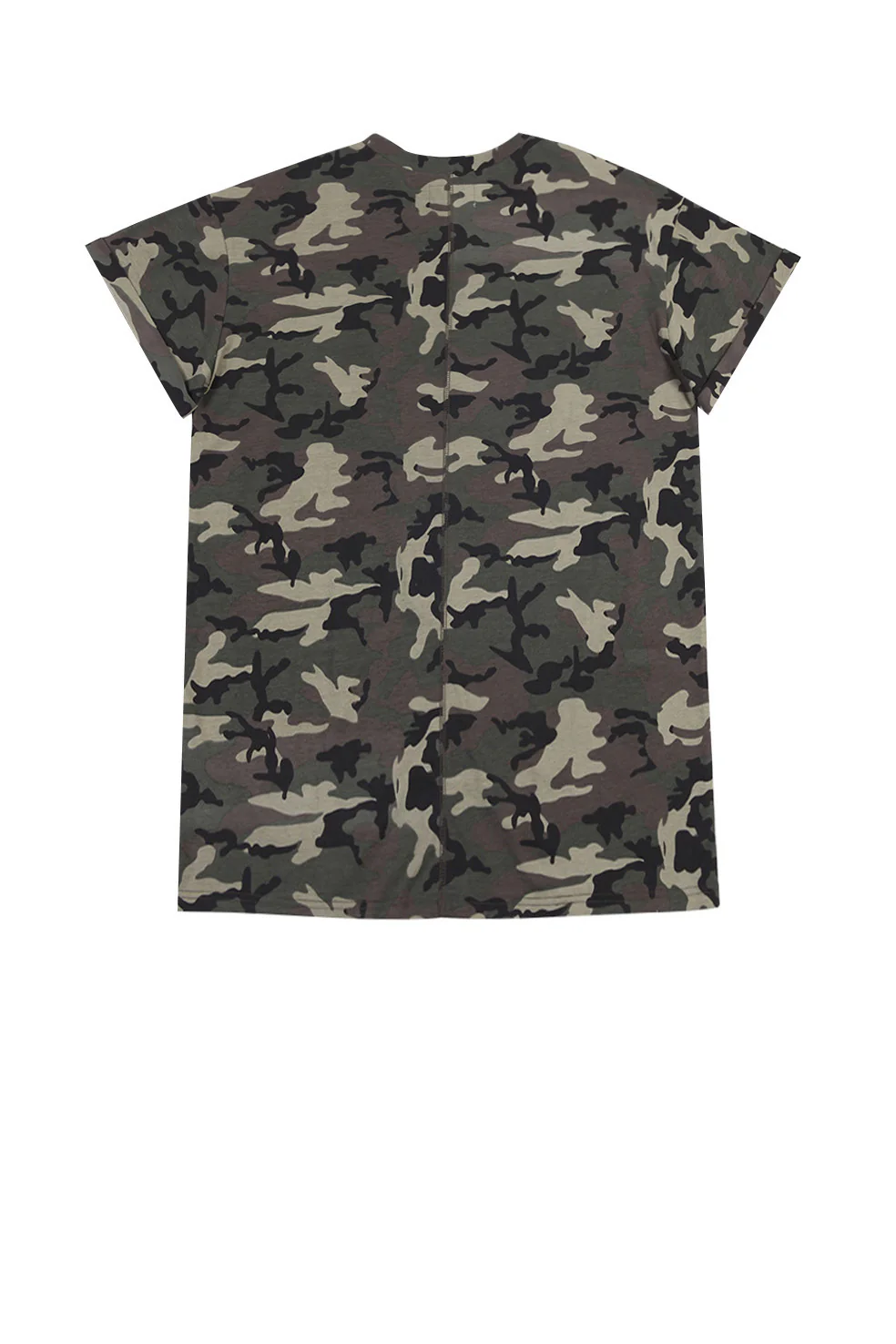 T-shirt ultra oversized Women camouflage green W2635VDR - Image 4