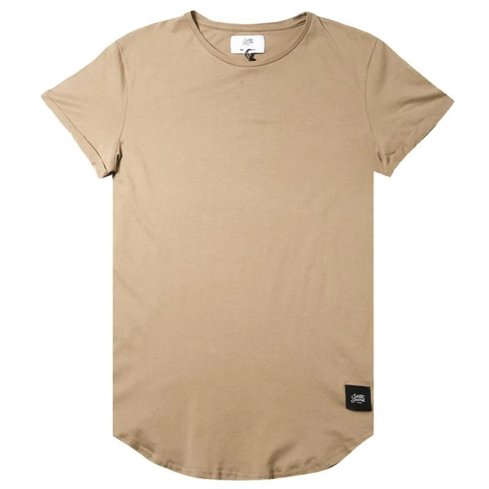 T-shirt bas arrondi Beige - Image 5