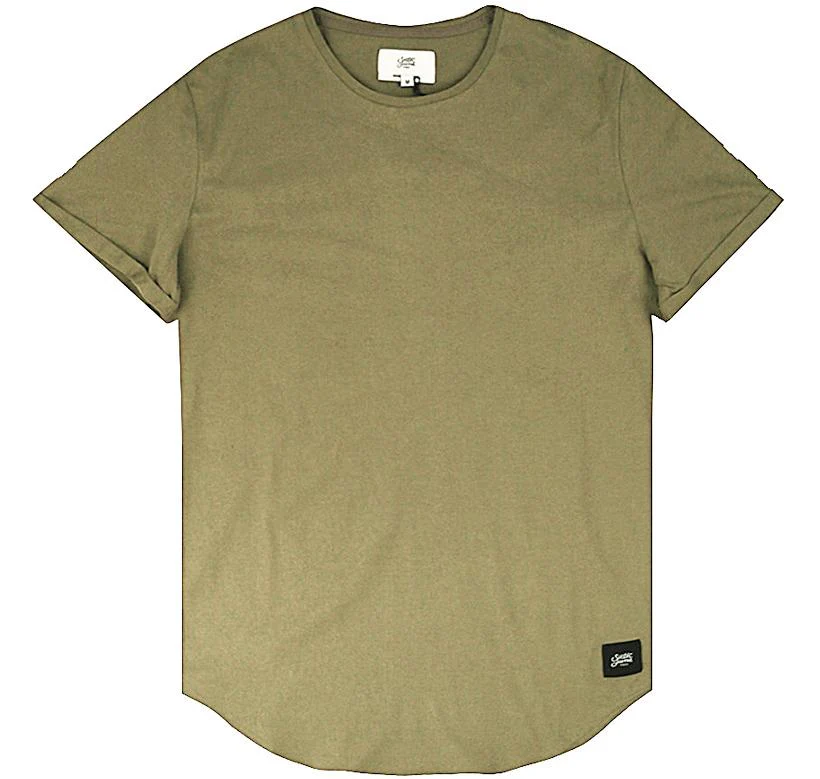 T-shirt bas arrondi Vert kaki - Image 5