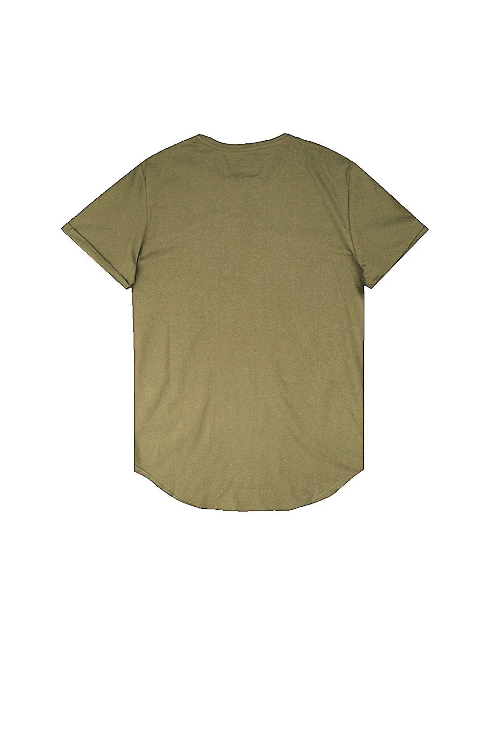 T-shirt bas arrondi Vert kaki - Image 6