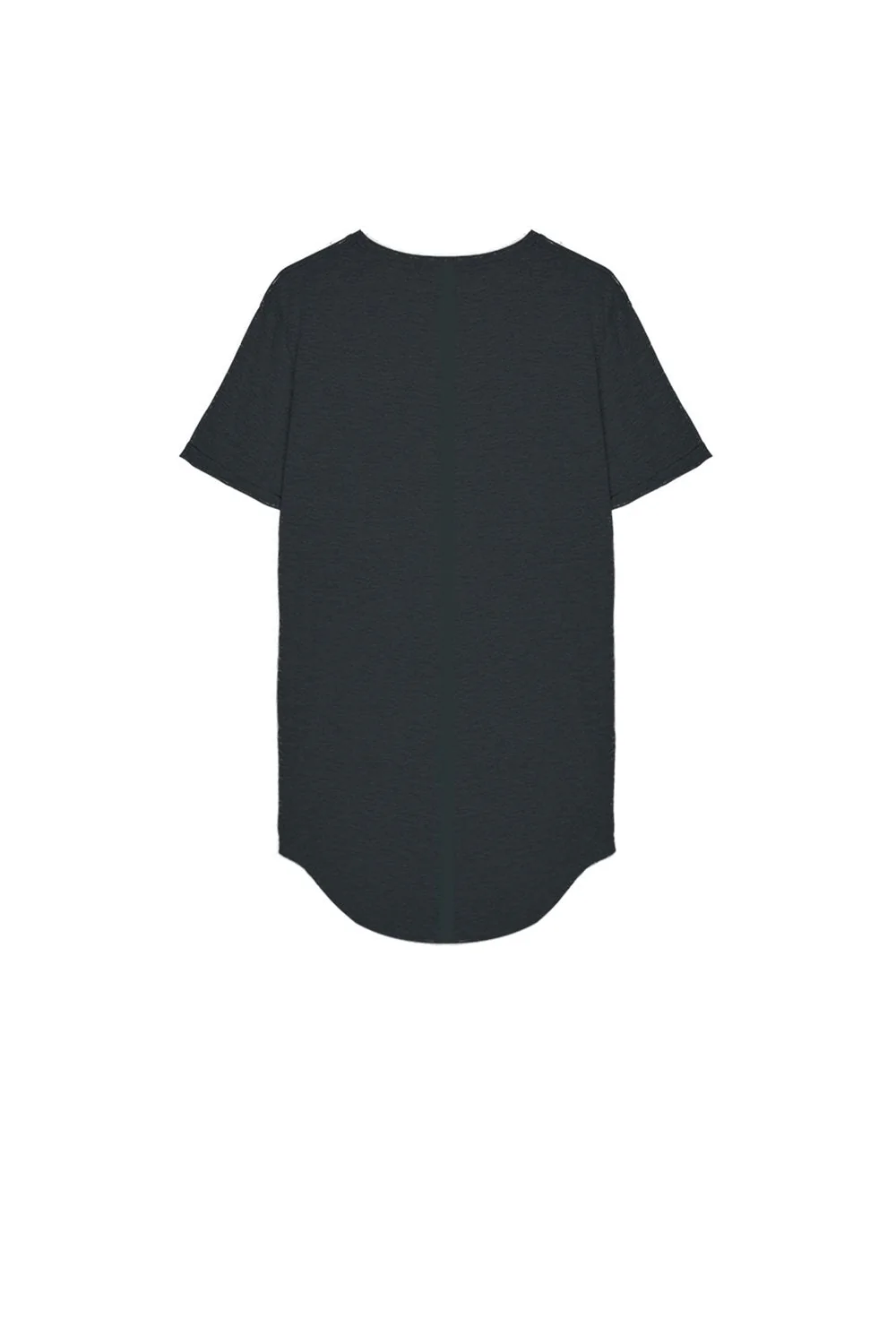 T-shirt bas arrondi Noir - Image 6