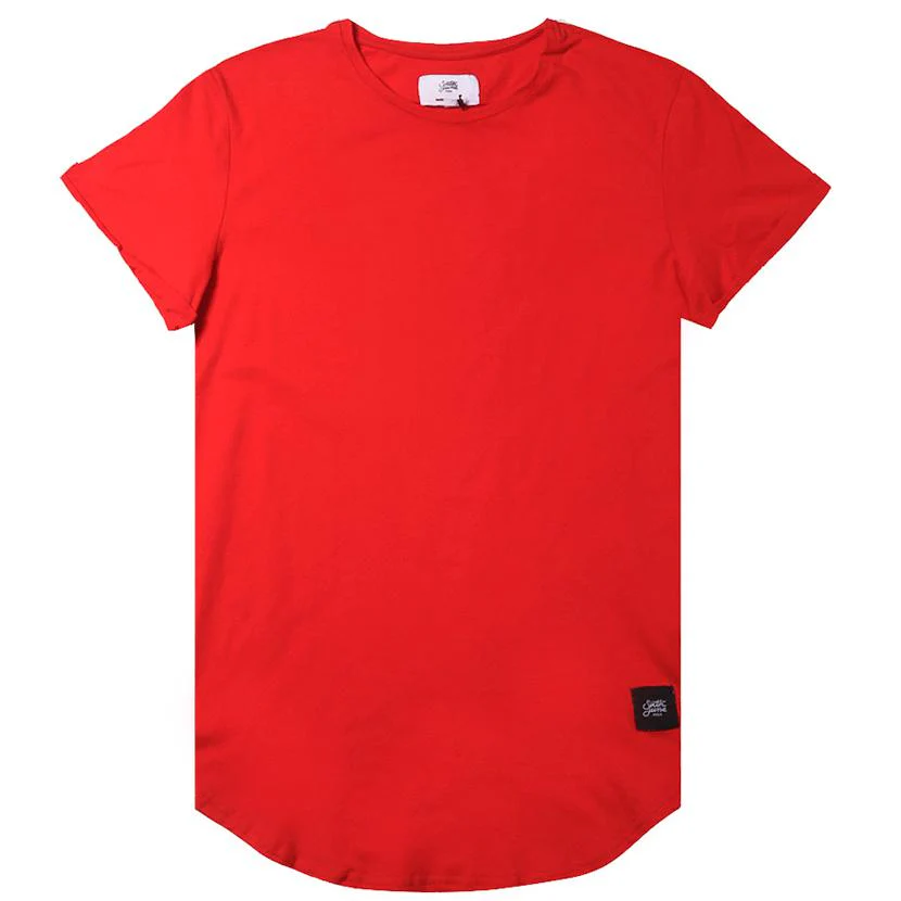 T-shirt bas arrondi Rouge - Image 5