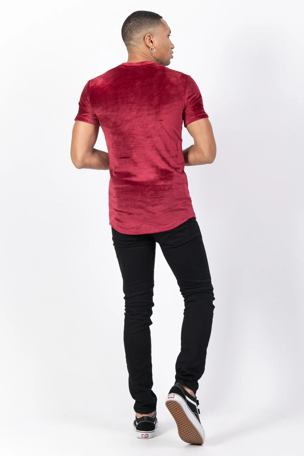 T-shirt velours roses bordeaux - Image 3
