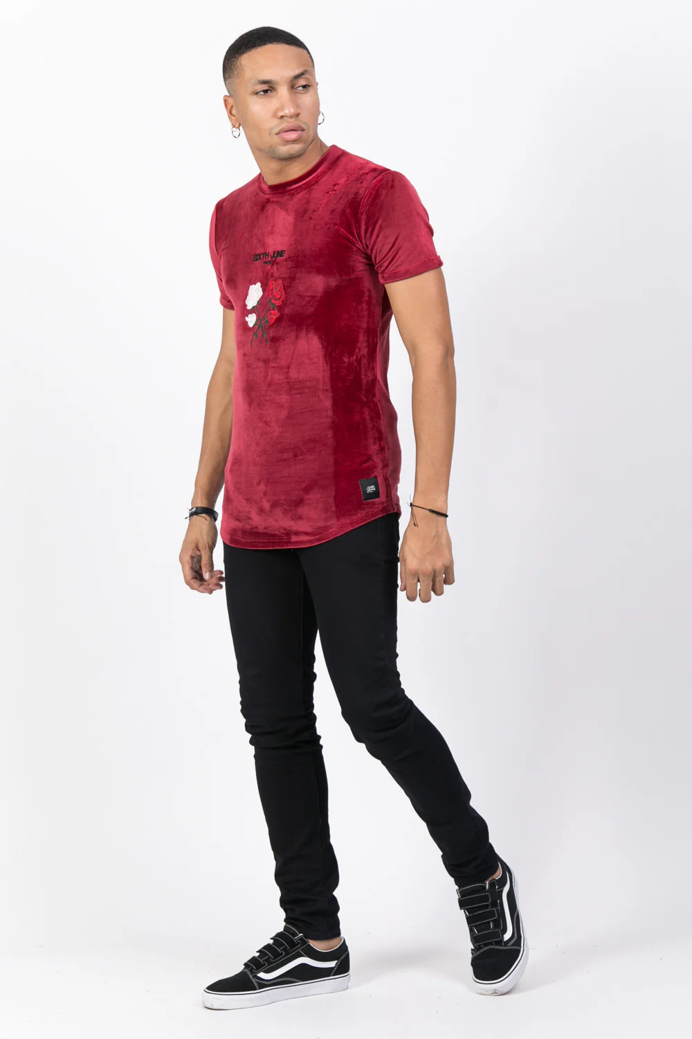 T-shirt velours roses bordeaux - Image 4