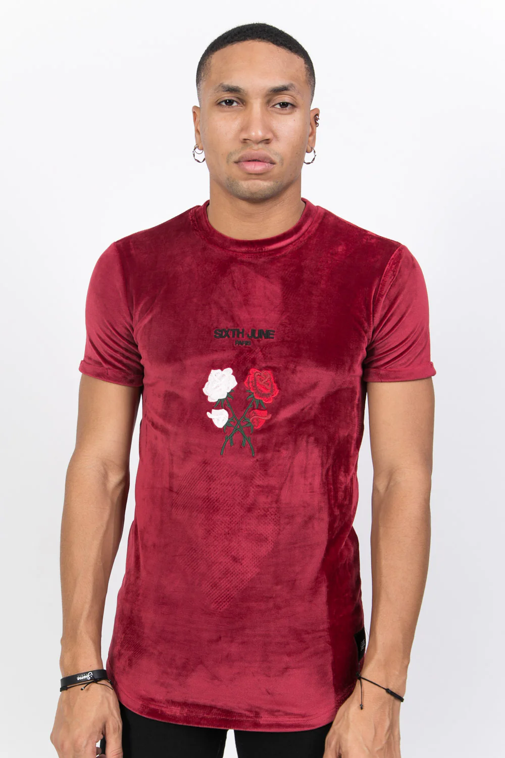 T-shirt velours roses bordeaux - Image 5