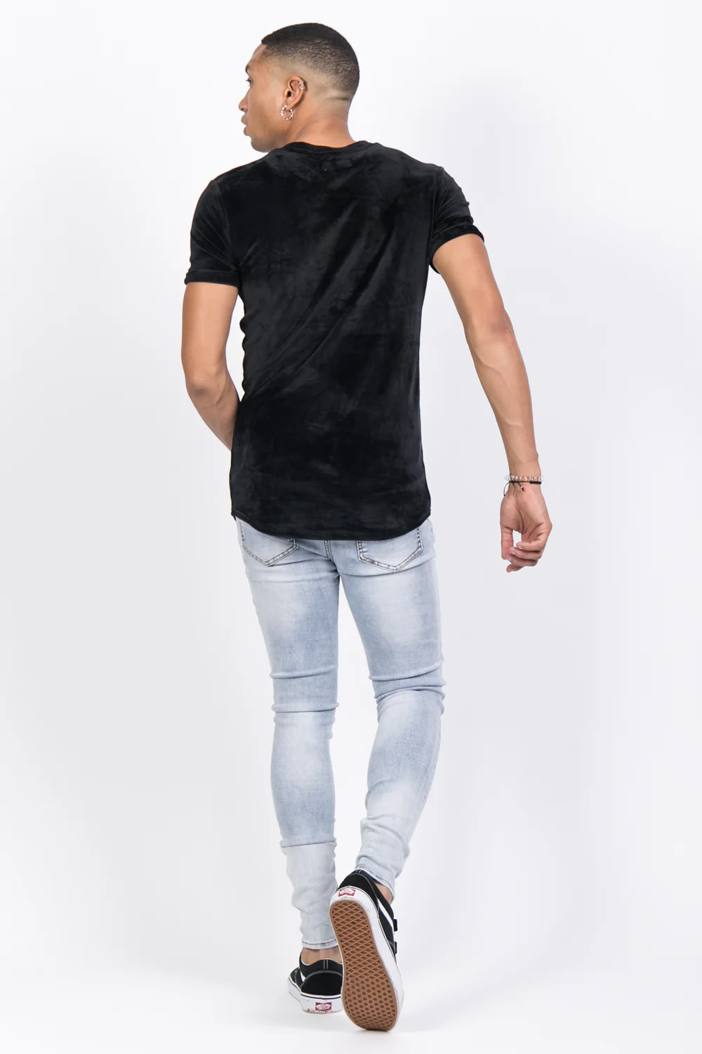 T-shirt velours roses noir - Image 3