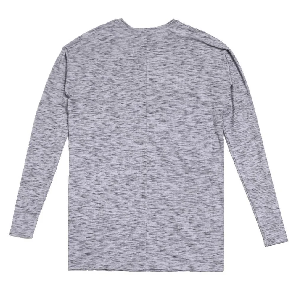 T-shirt long manches longues chiné gris - Image 6
