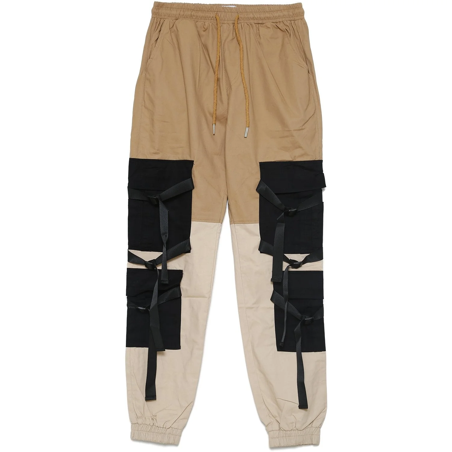 Pantalon cargo tactique empiècements sangles Beige - Image 6