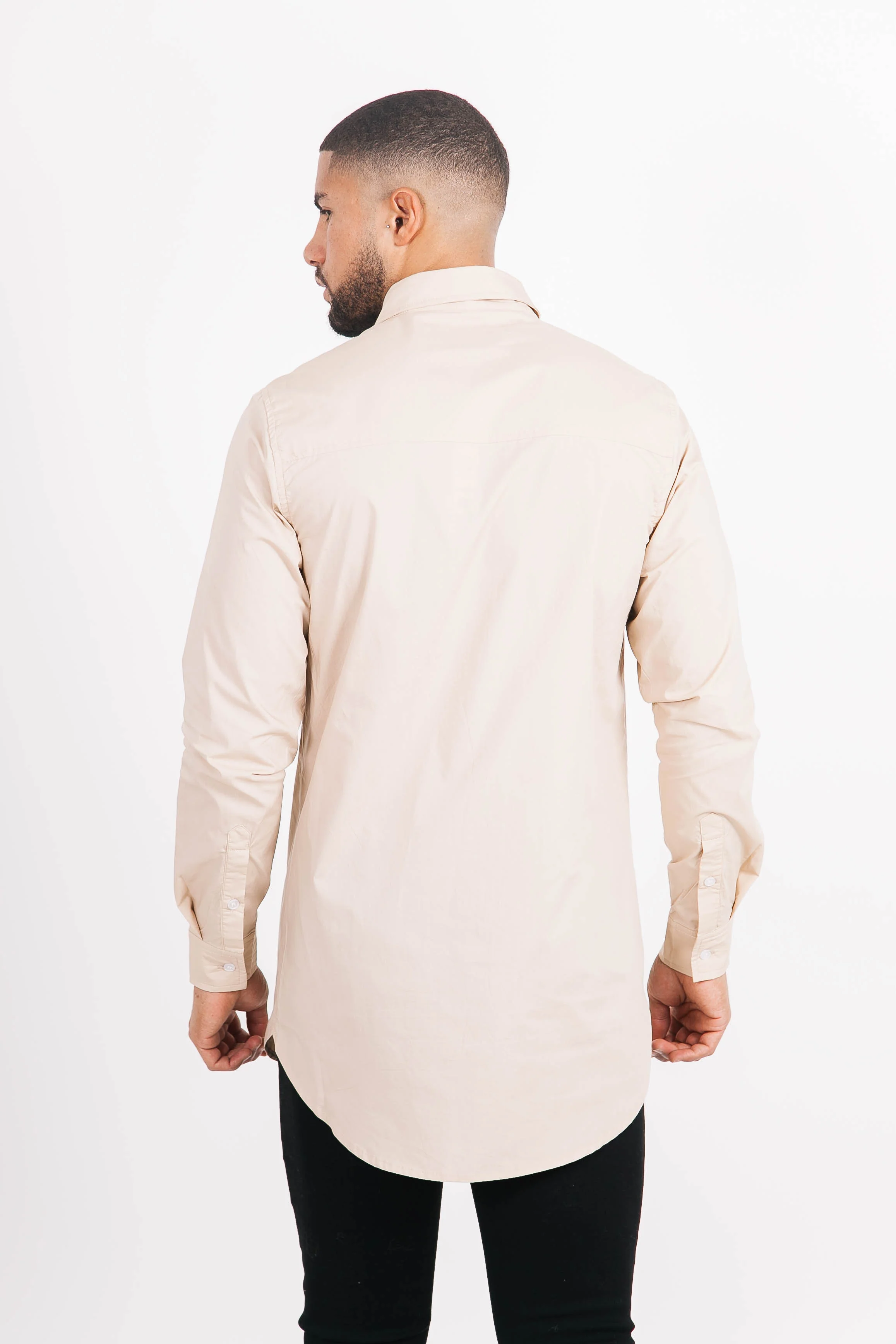 Chemise cargo bicolore beige - Image 5