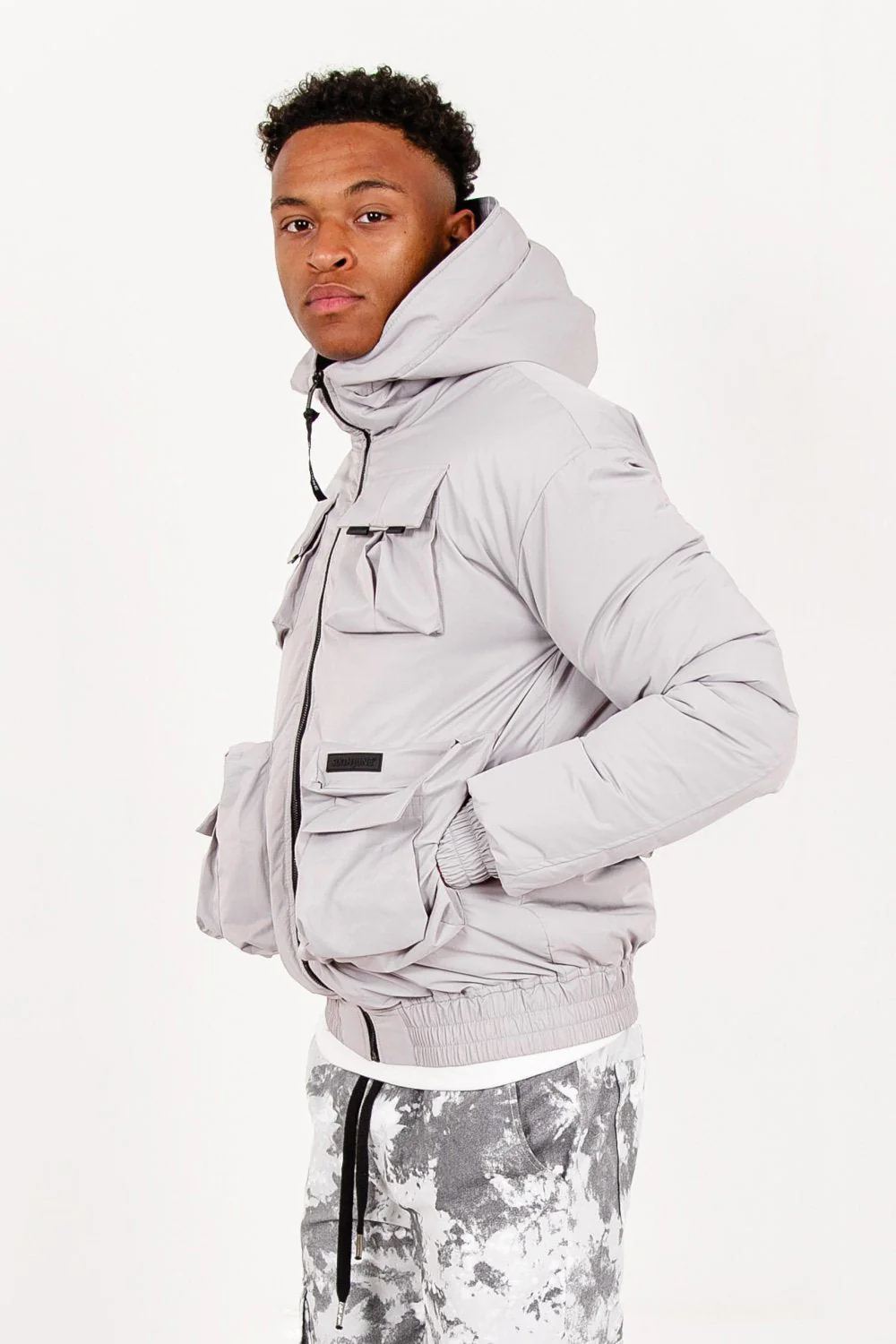 Veste poches tactiques Gris - Image 3