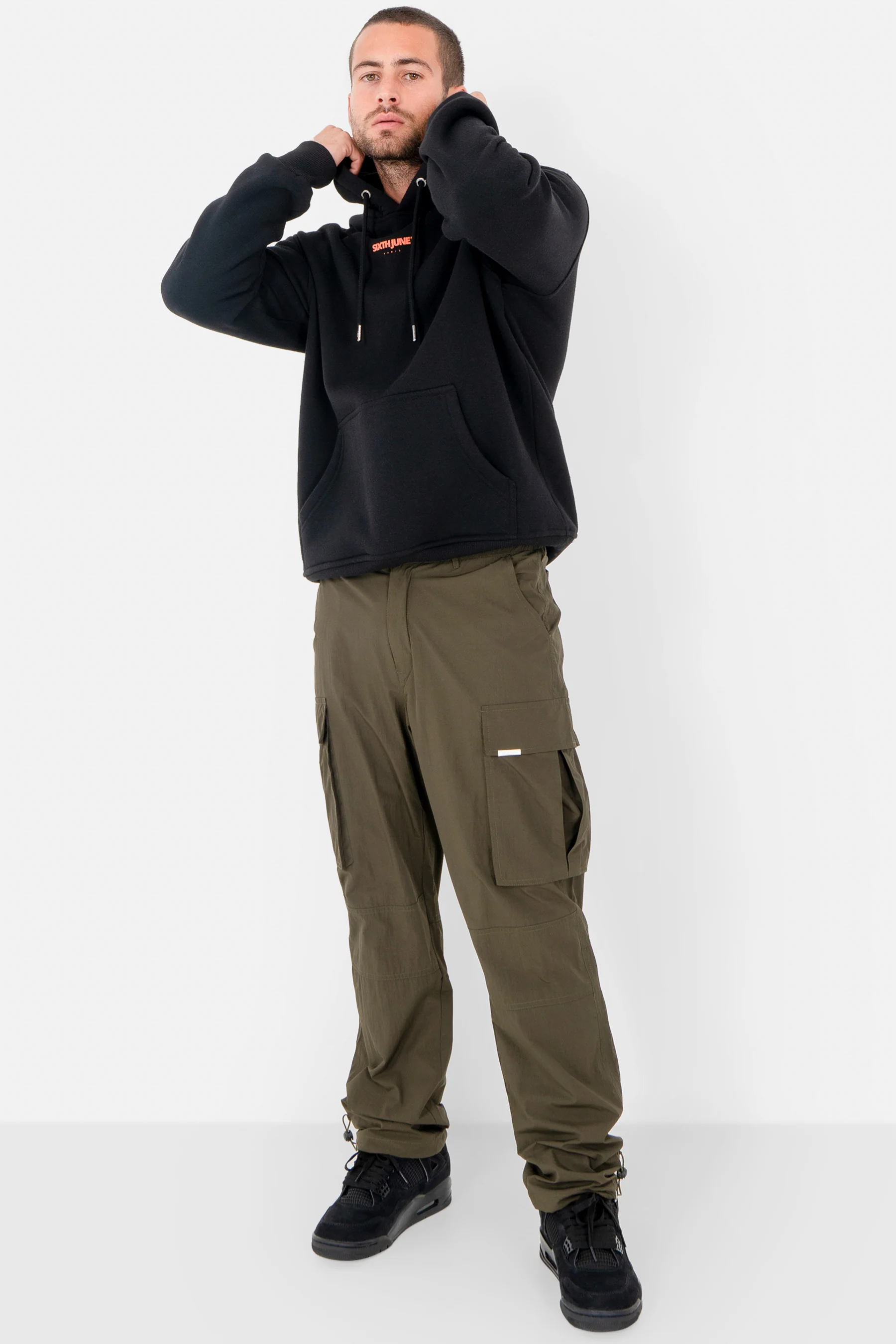 Pantalon poche cargo léger Vert foncé - Image 2