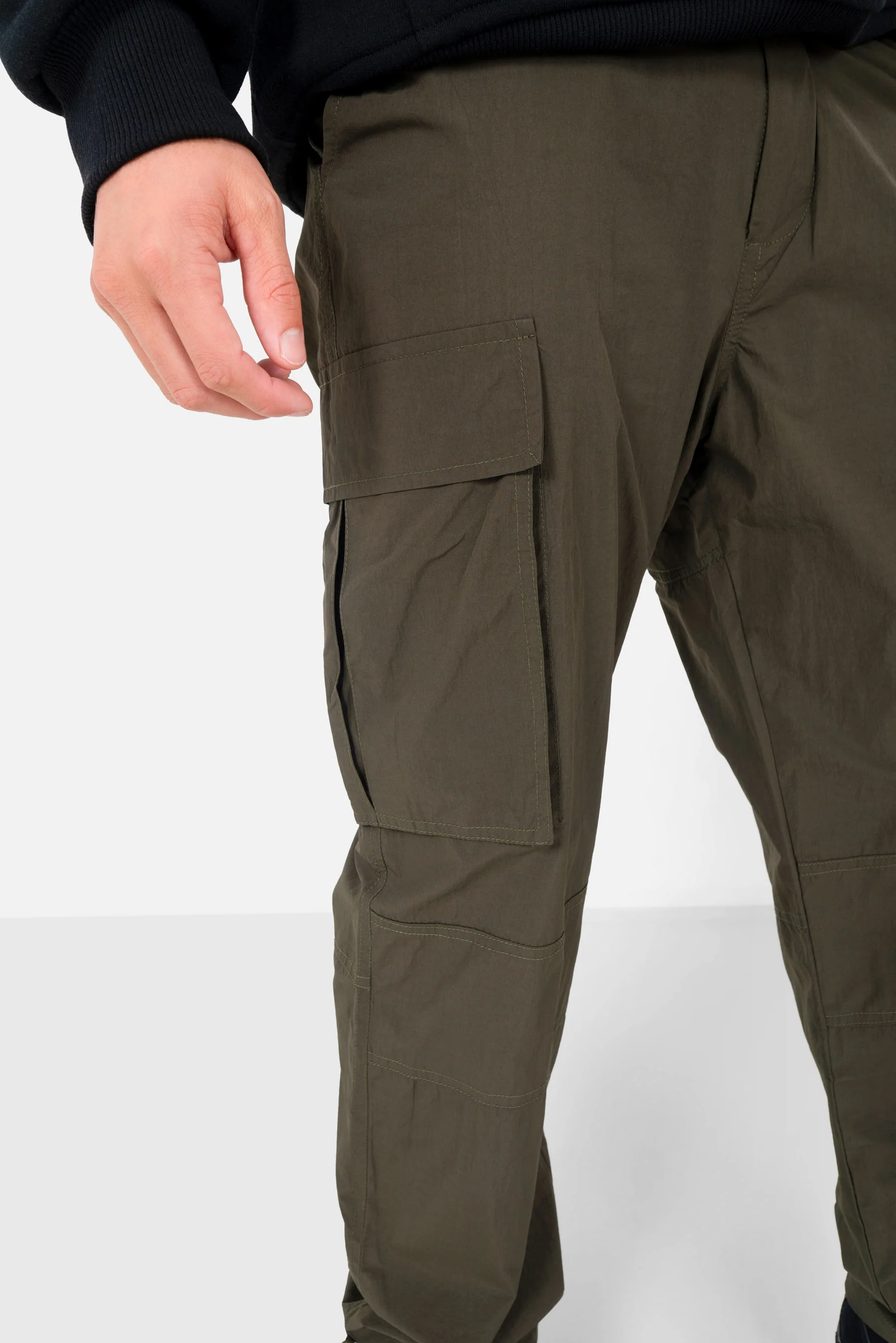 Pantalon poche cargo léger Vert foncé - Image 3