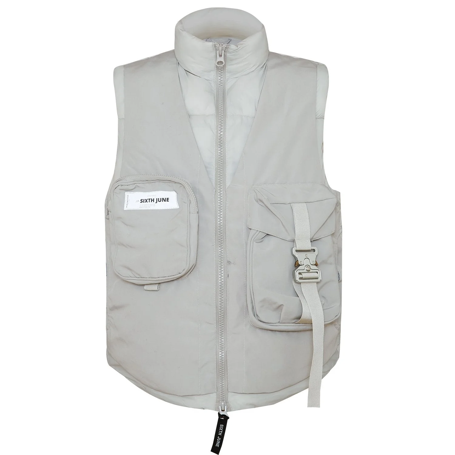 Veste sans manches matelassée tactique Gris clair - Image 7