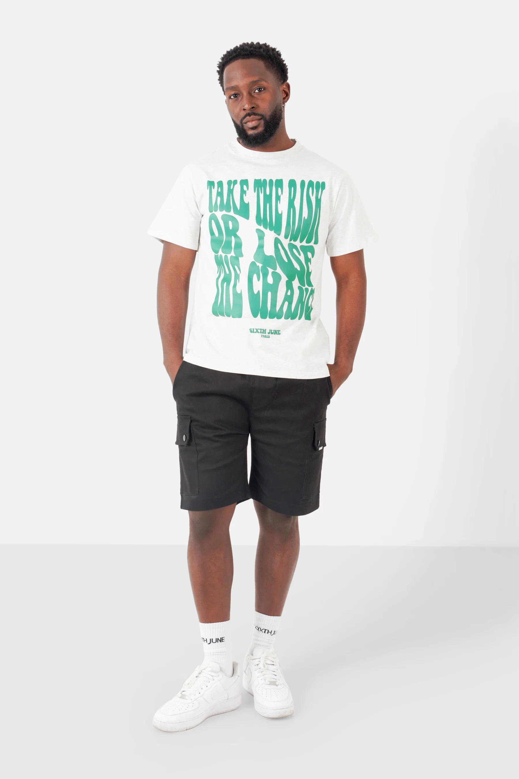T-shirt print rétro Gris clair - Image 2