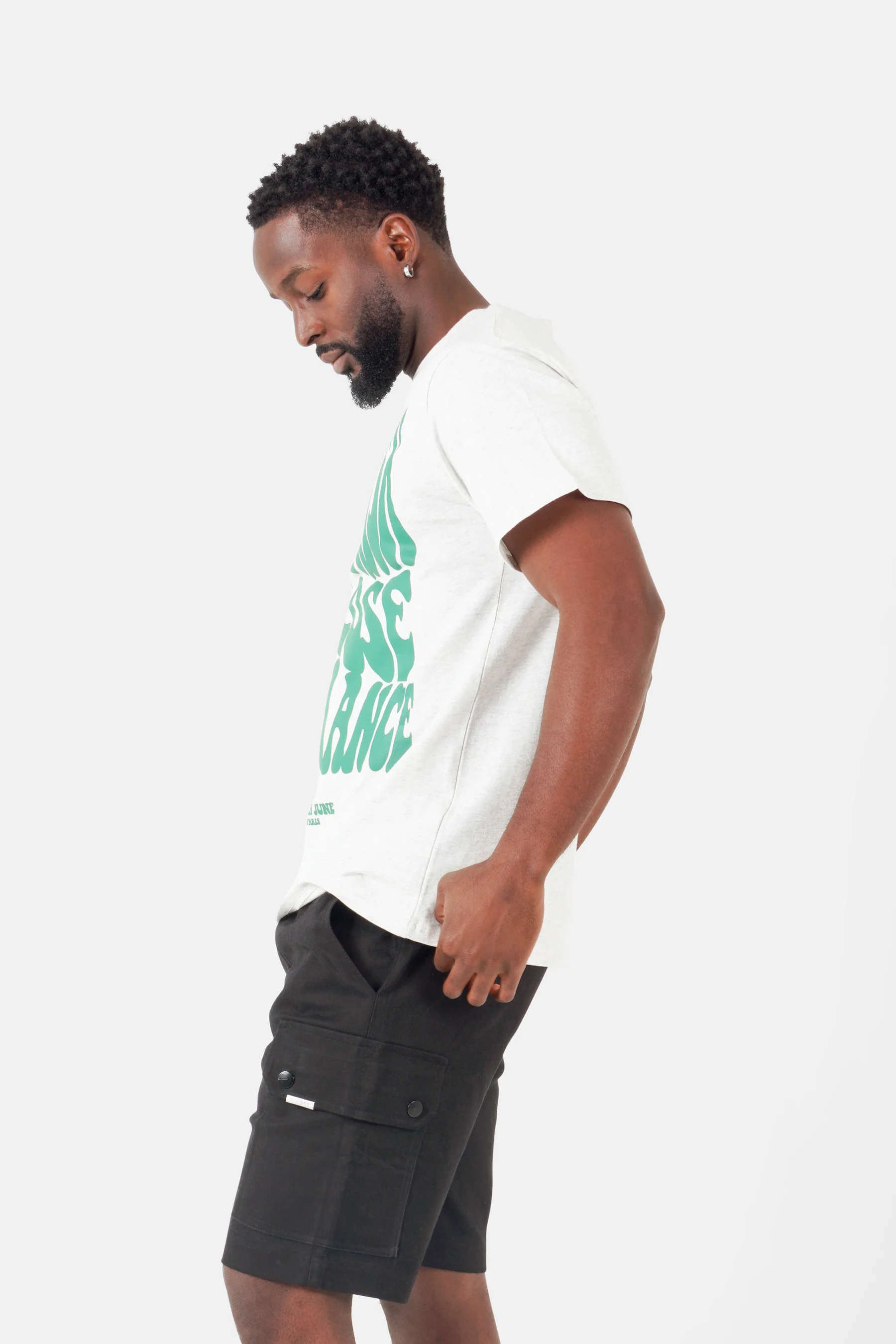 T-shirt print rétro Gris clair - Image 4
