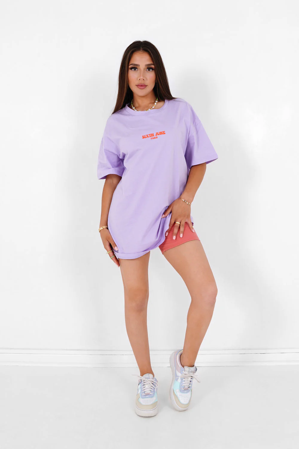 T-shirt oversize hippie Violet - Image 2