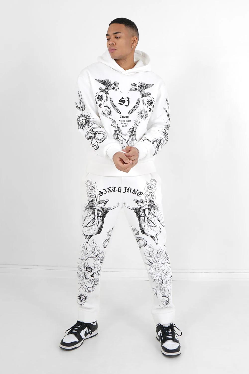 Jogging imprimés inspiration Tarot Blanc - Image 2