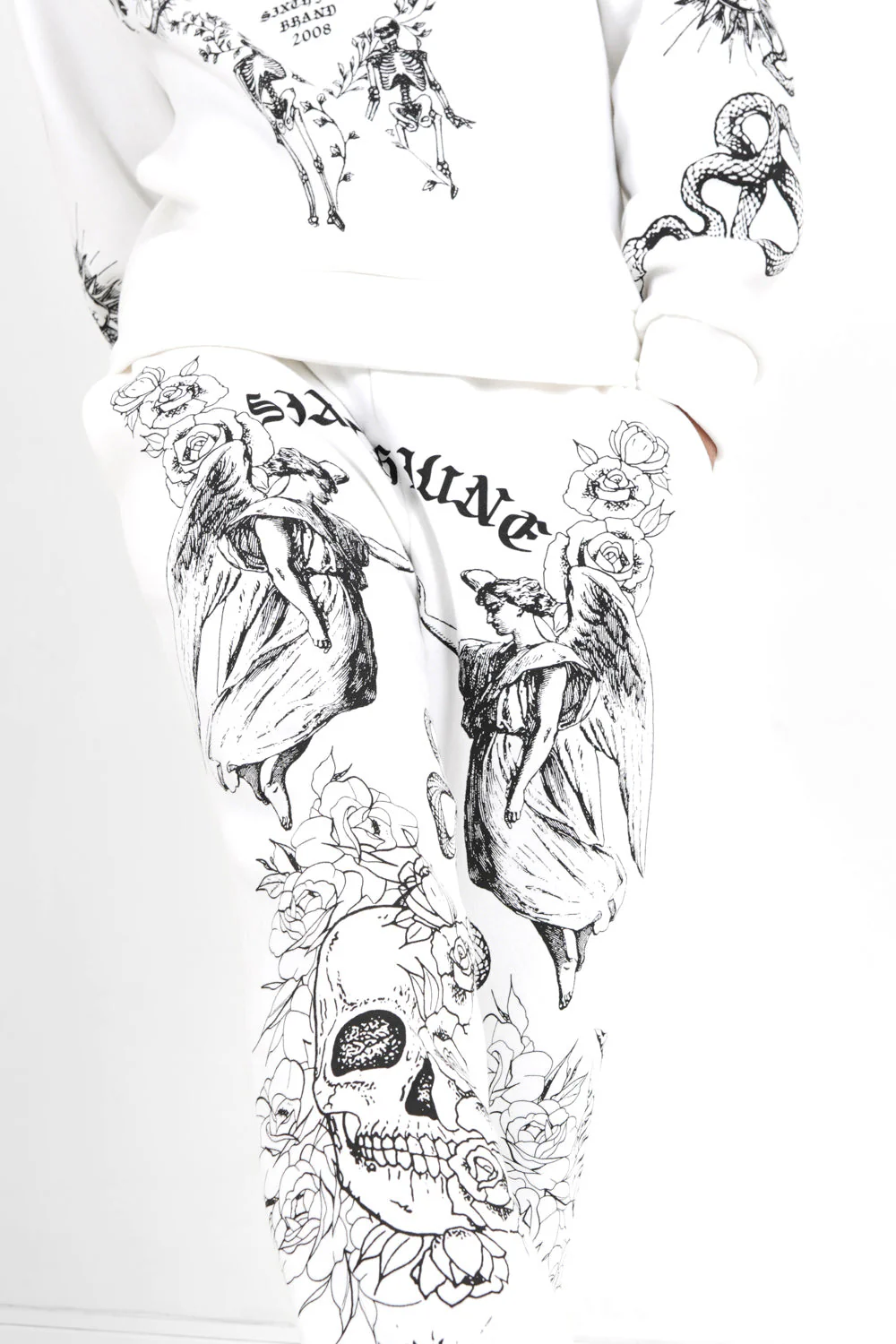 Jogging imprimés inspiration Tarot Blanc - Image 3