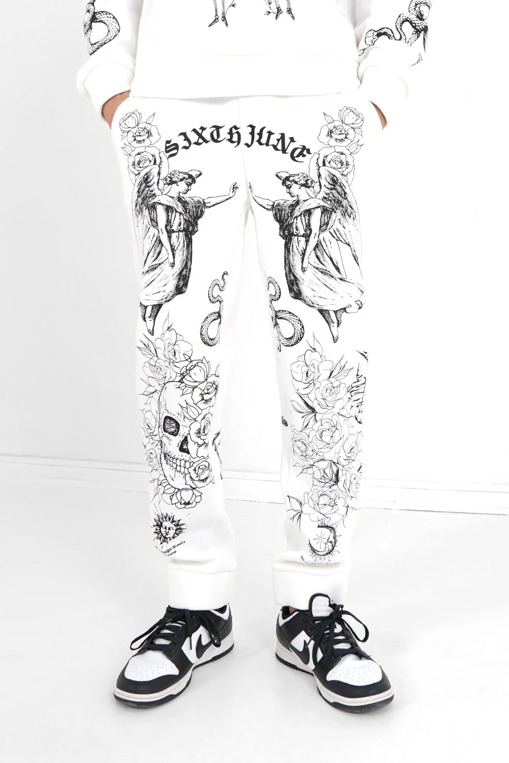 Jogging imprimés inspiration Tarot Blanc - Image 5