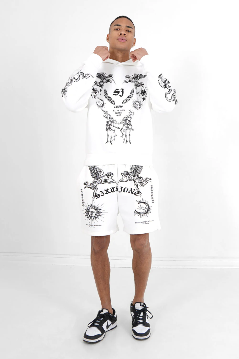 Short imprimé Tarot Blanc - Image 2