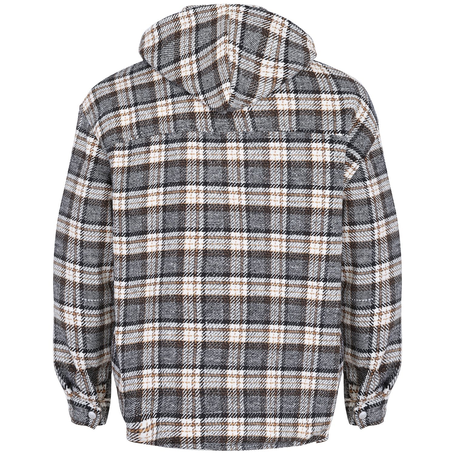 Manteau court tartan poches Marron - Image 7