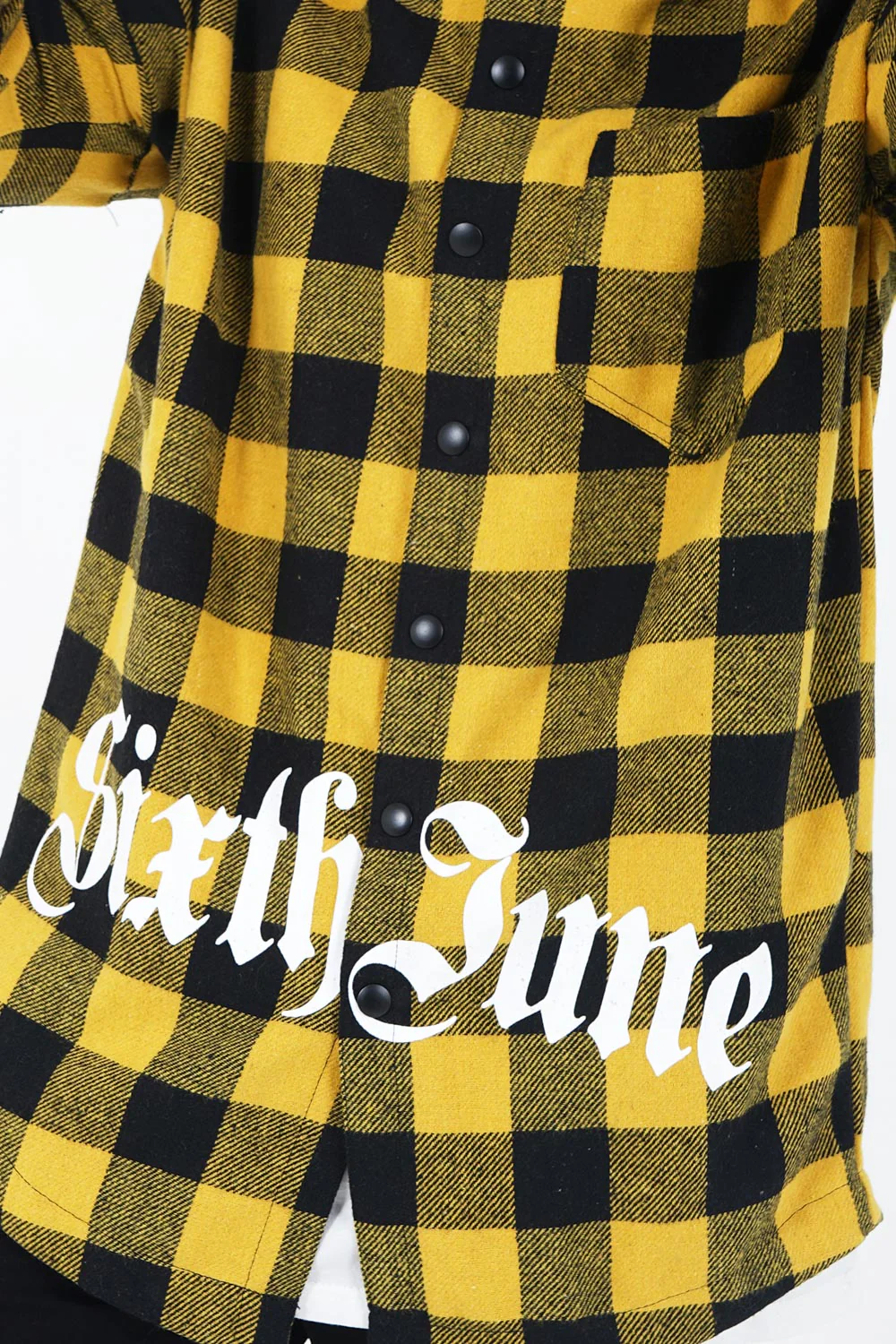 Surchemise tartan capuche Jaune - Image 3