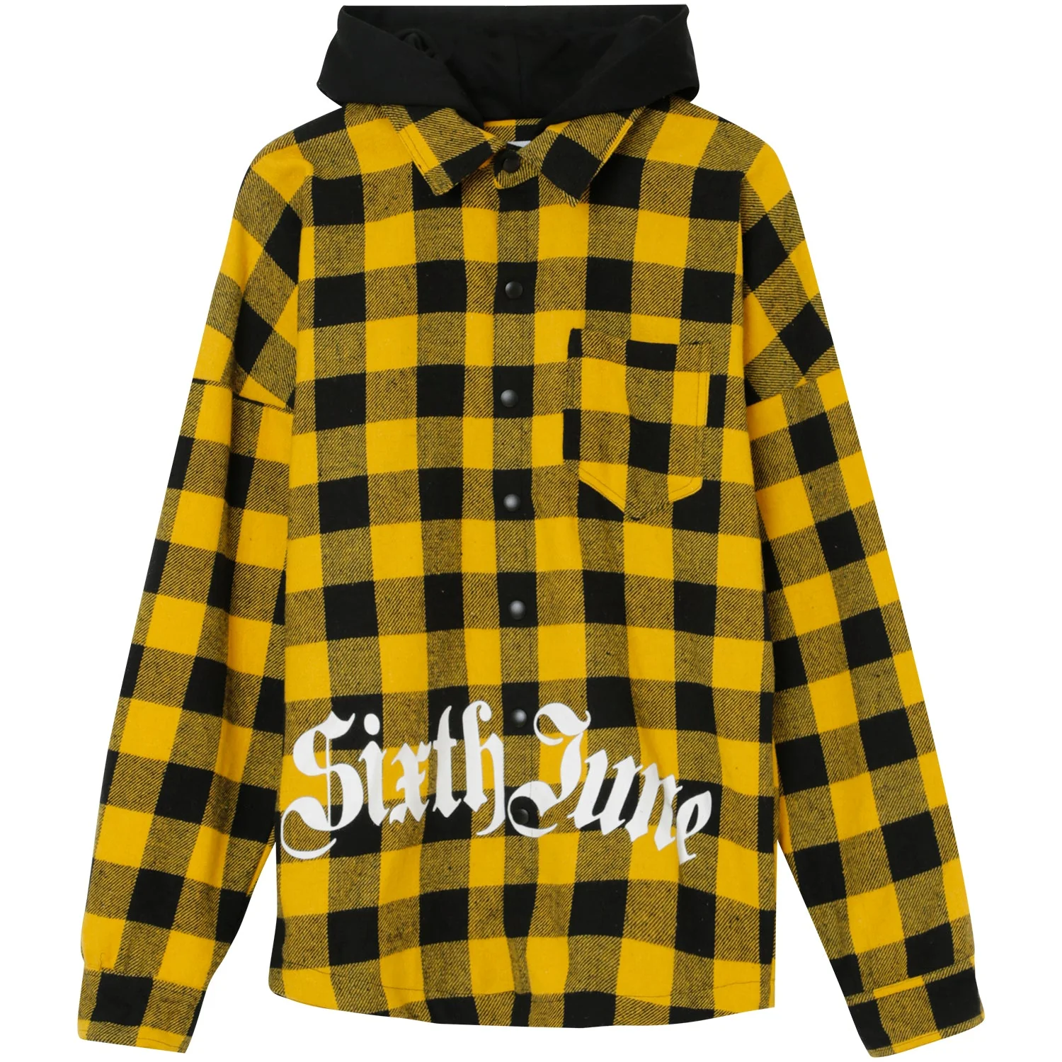 Surchemise tartan capuche Jaune - Image 6