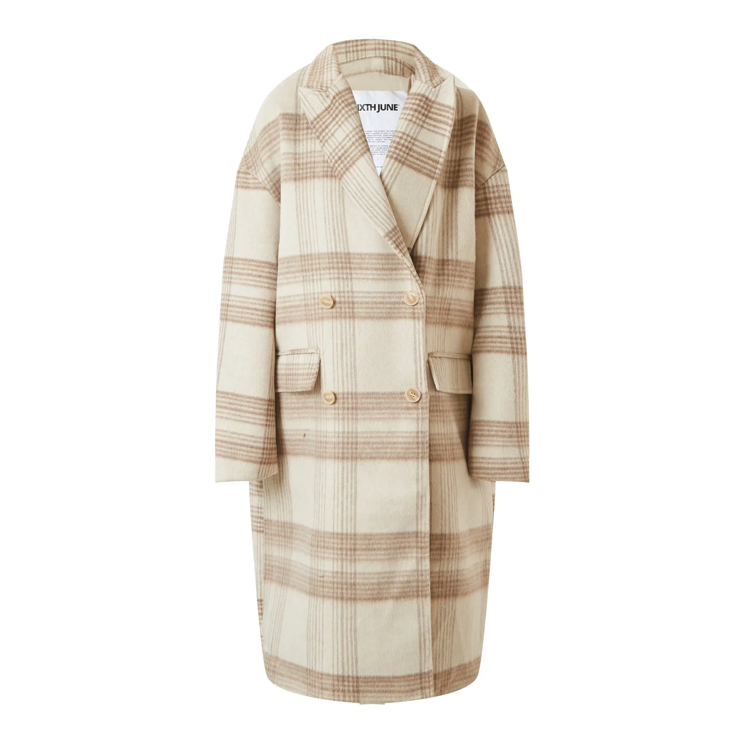 Veste longue laine Beige - Image 6