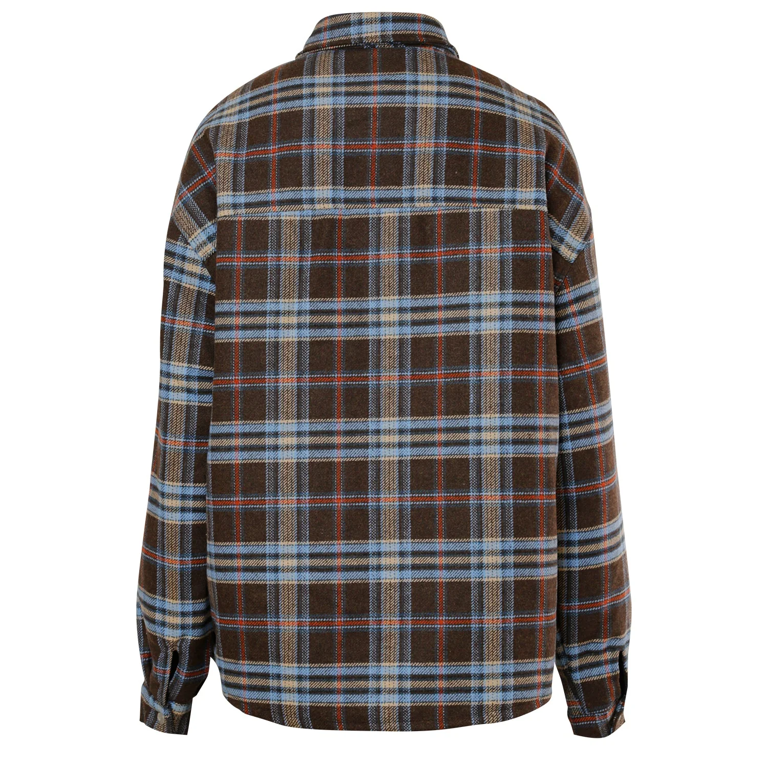 Veste tartan oversize Marron foncé - Image 7