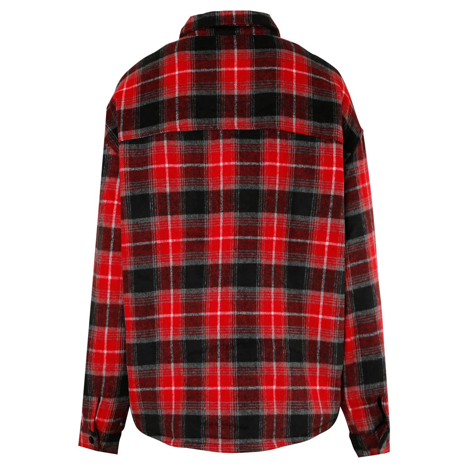 Veste tartan oversize Rouge - Image 7