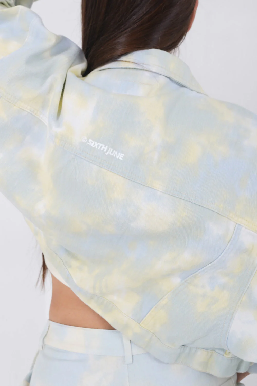 Veste courte tie dye Jaune - Image 3