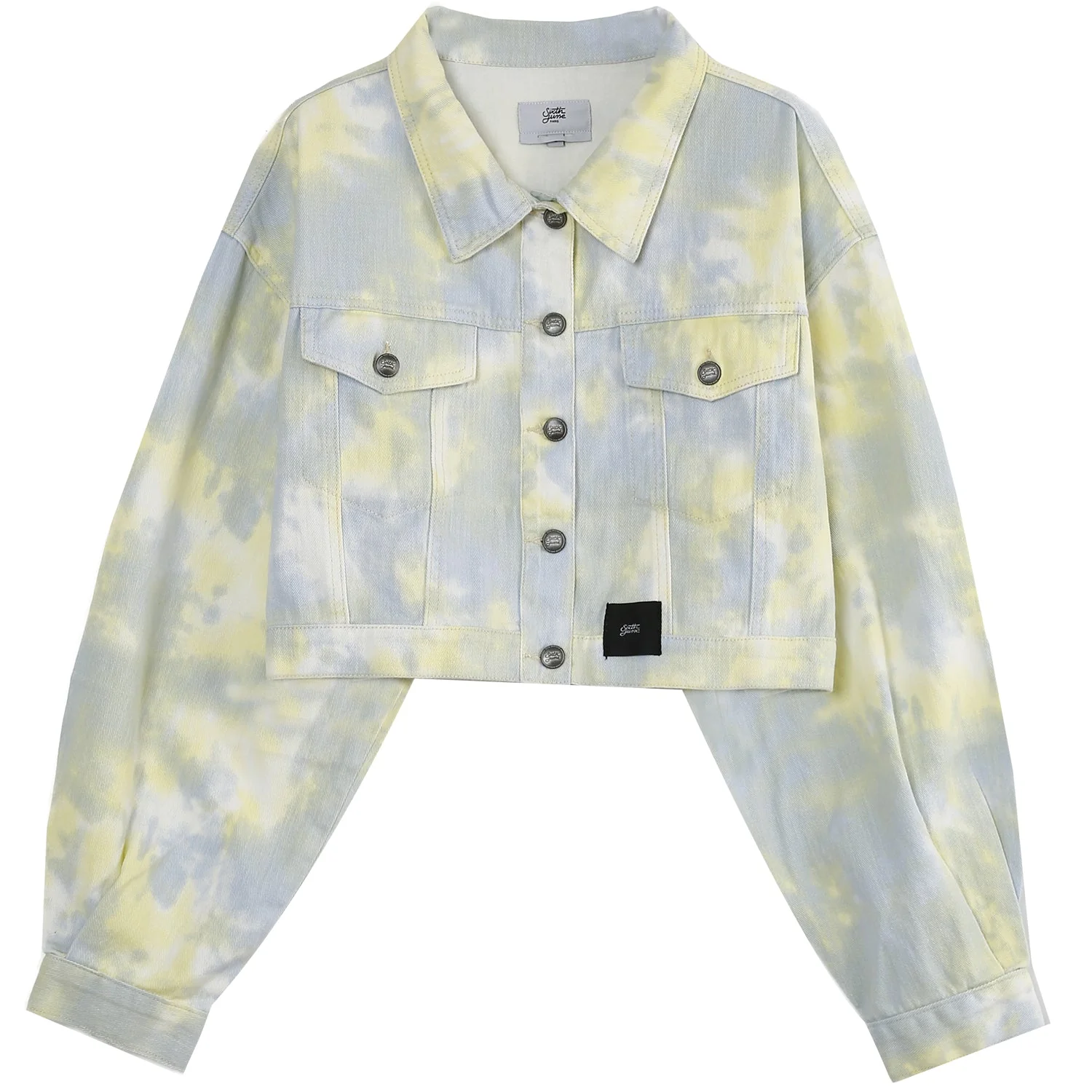 Veste courte tie dye Jaune - Image 6