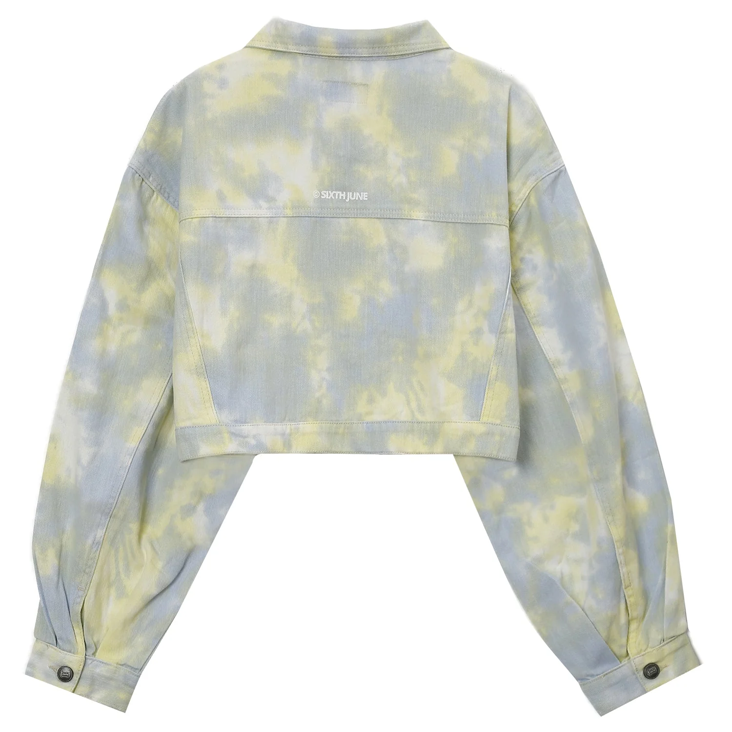 Veste courte tie dye Jaune - Image 7