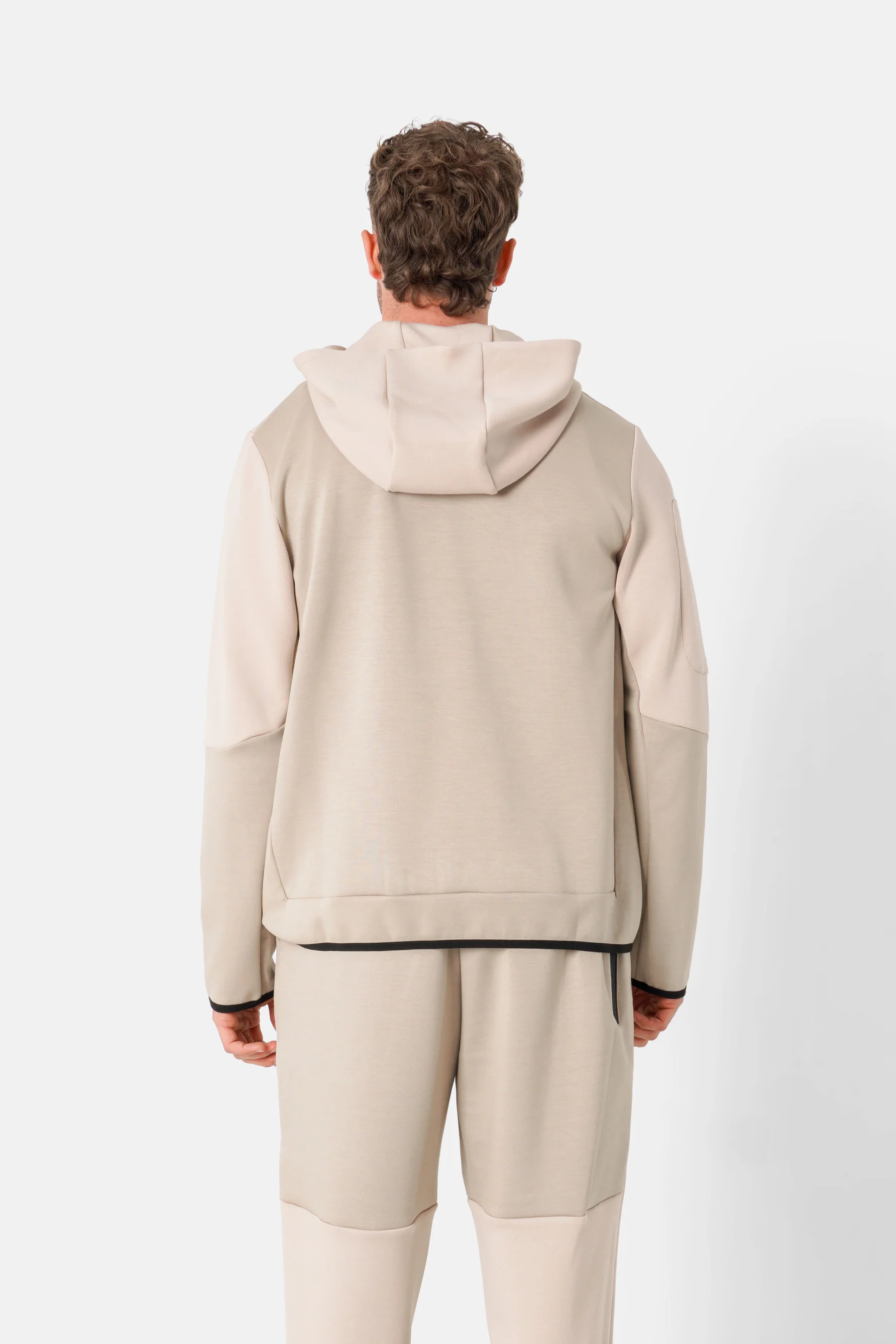 Veste bicolore technique zip Beige - Image 5