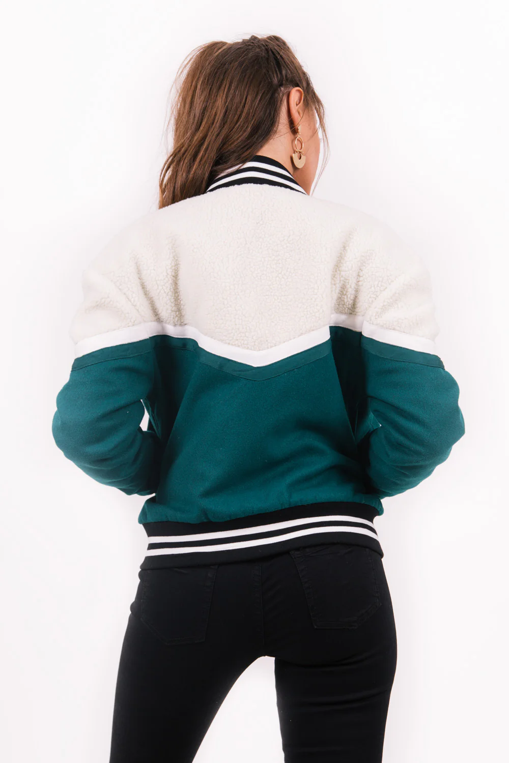 Teddy bi-matière beige vert - Image 3