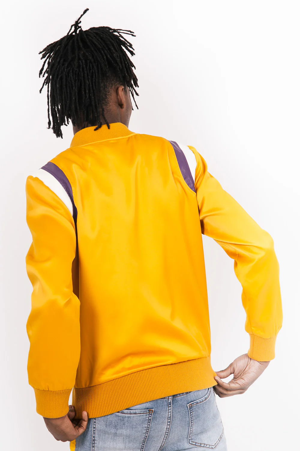Teddy satin empiècement épaule jaune - Image 5
