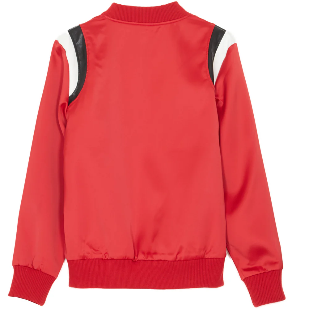Teddy satin empiècement épaule rouge - Image 10