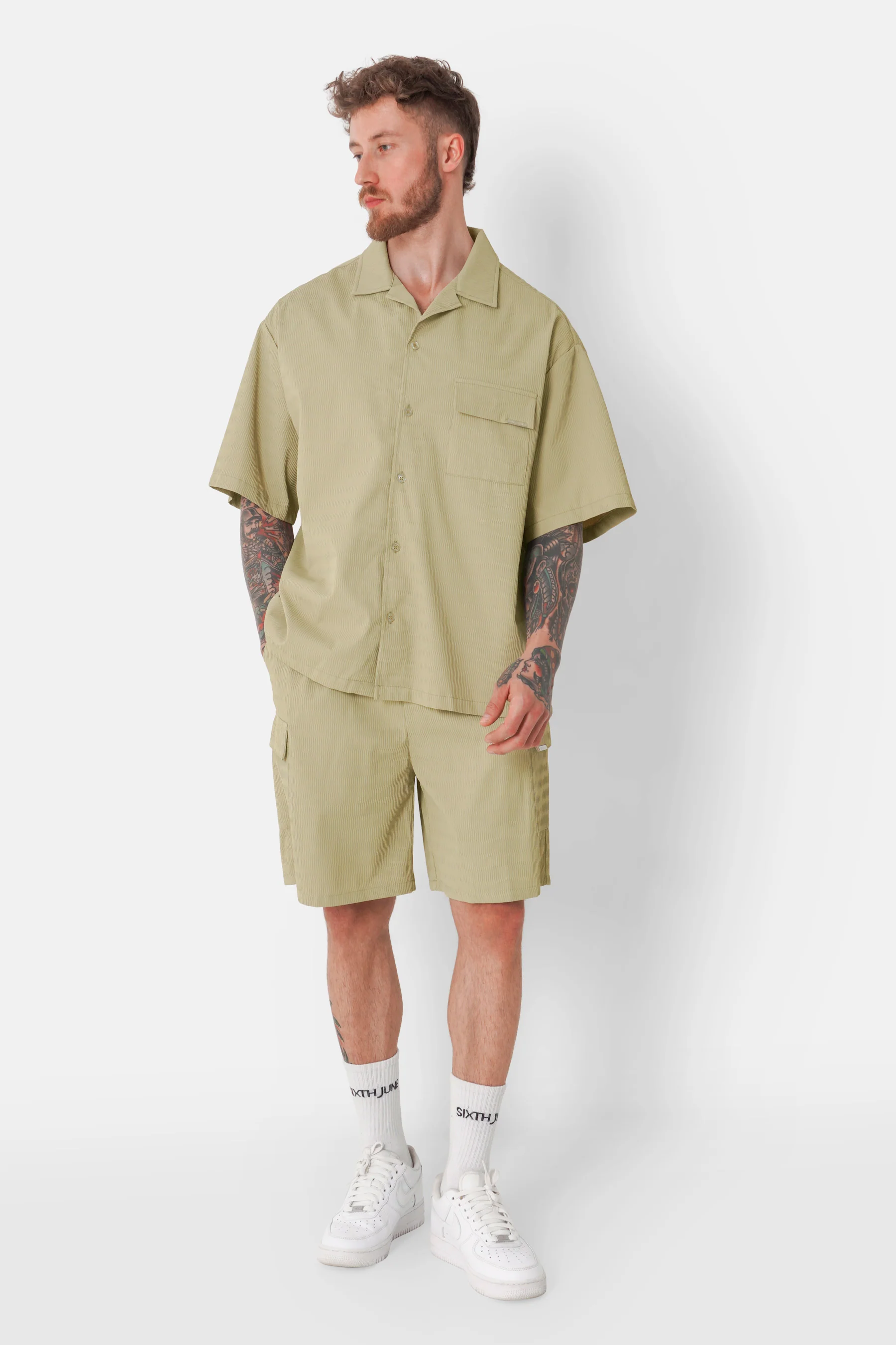 Chemise texturé Vert kaki - Image 2