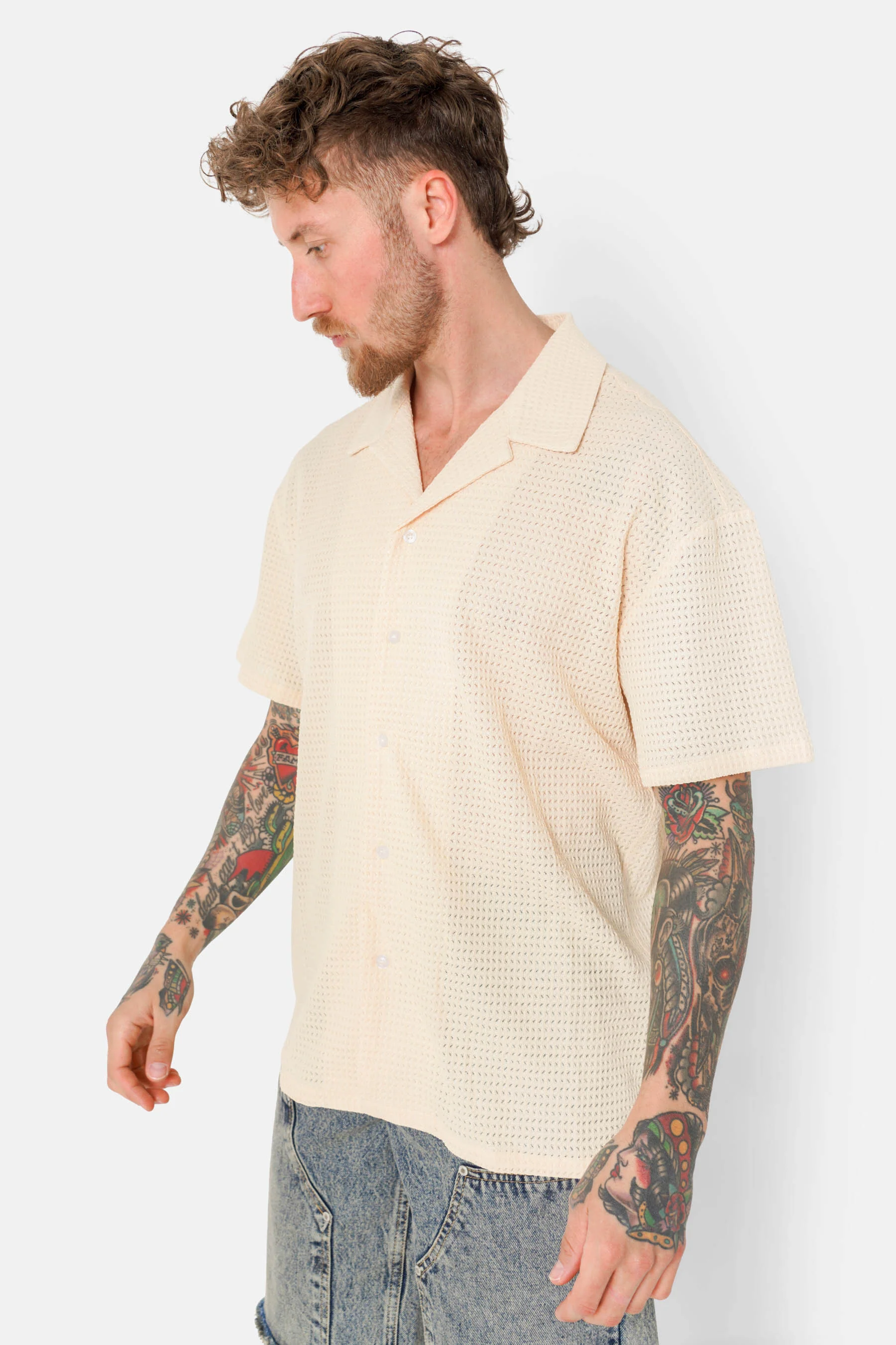 Chemise crochet broderie Jaune clair - Image 3