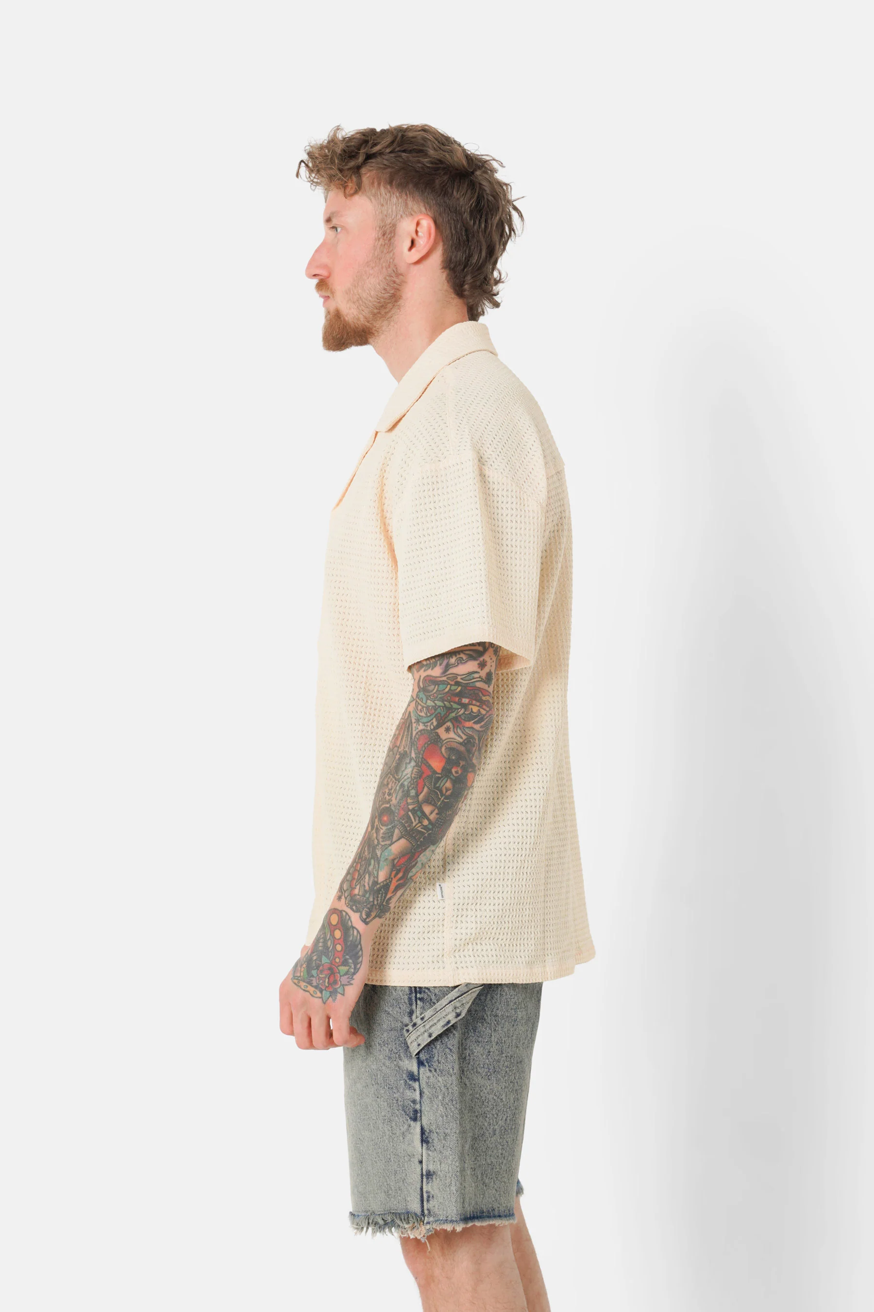 Chemise crochet broderie Jaune clair - Image 4