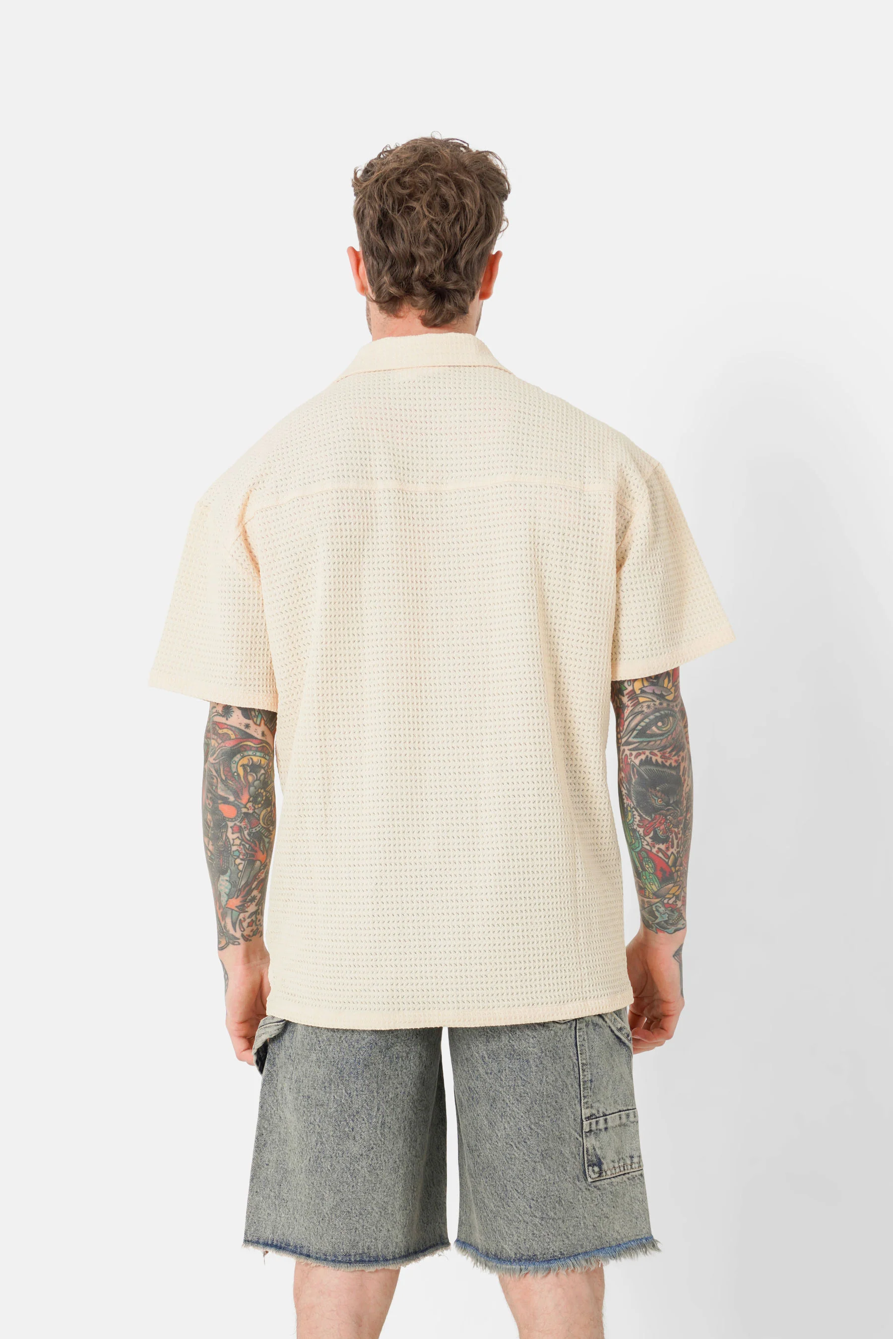 Chemise crochet broderie Jaune clair - Image 5
